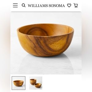 Williams-Sonoma 2 Wood Acacia Bowls
